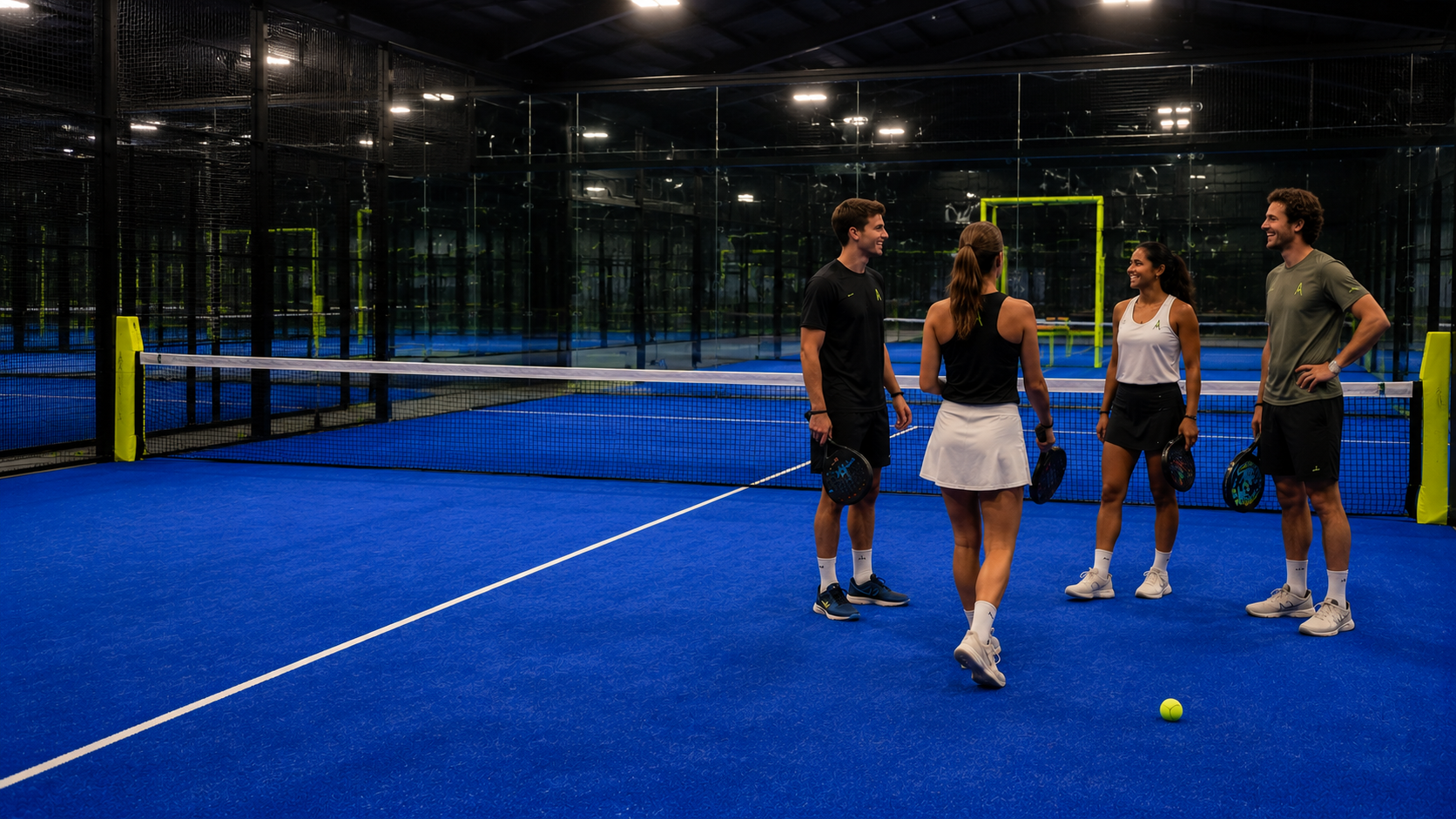 Players on a panoramic court at Advantage Padel Kingsley